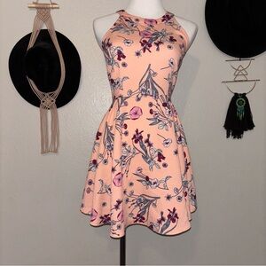 Copper Key Pink Floral Dress